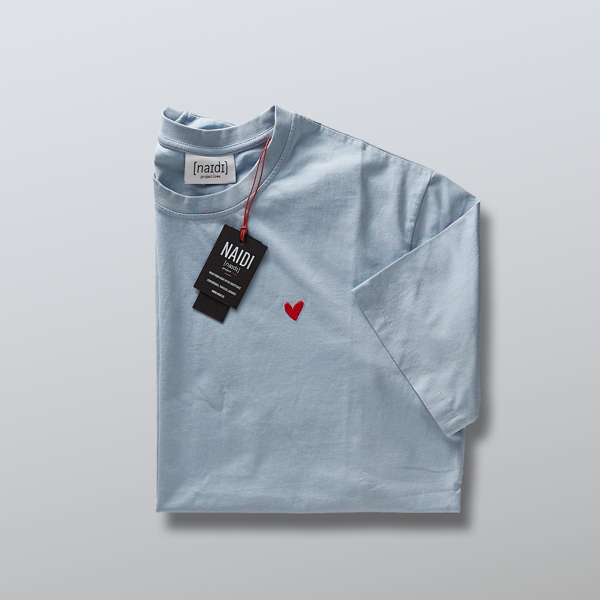 Rundhals T-Shirt mit Herz Logo
