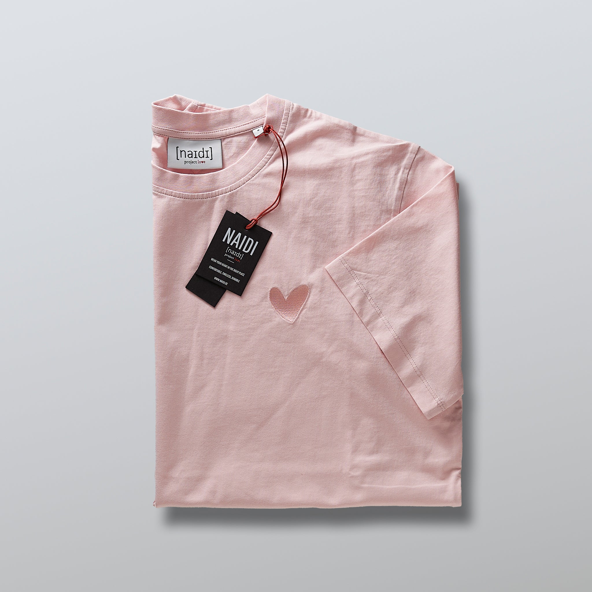 T-Shirt mit Ton in Ton Herz Logo