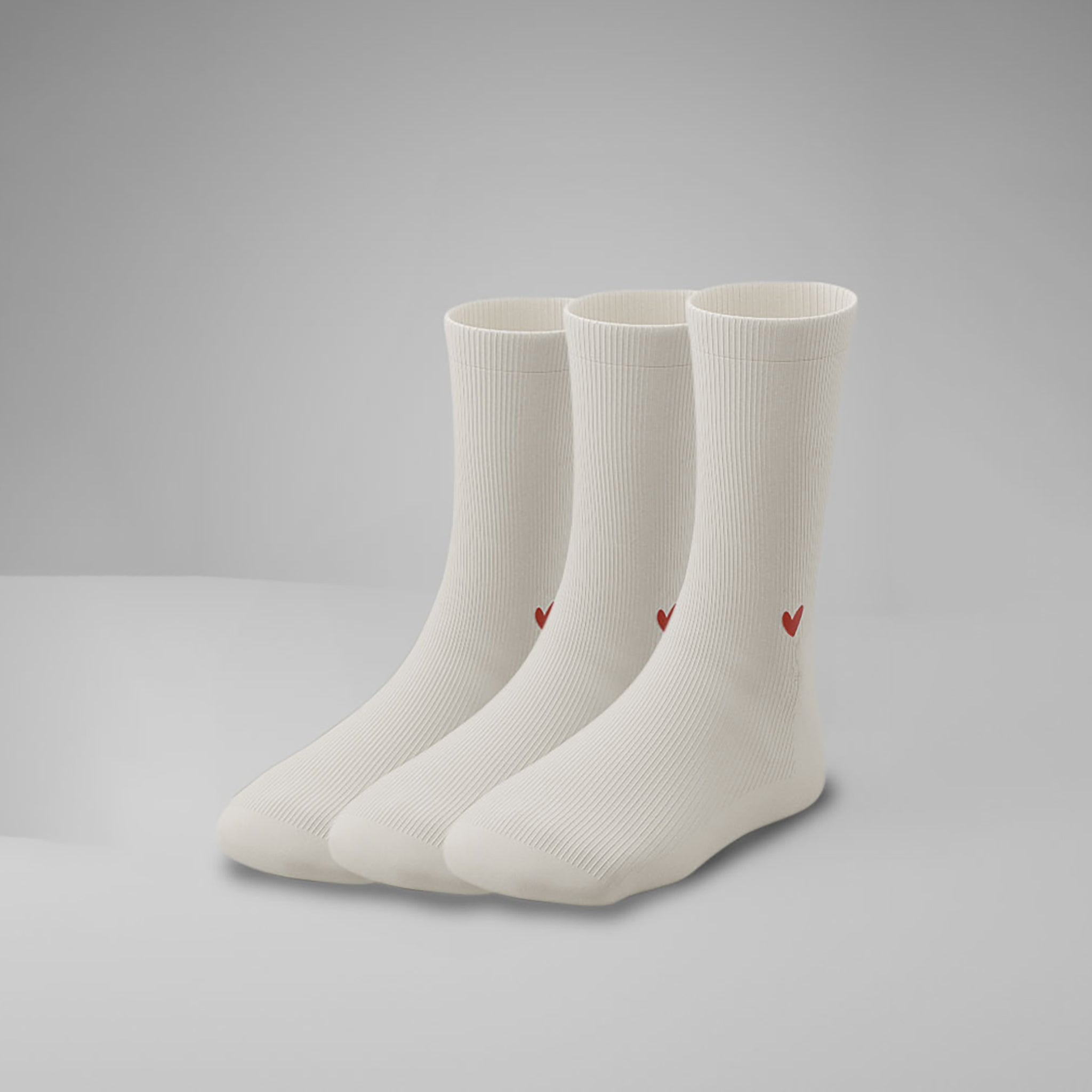 Gerippte Socken mit Logo Knöchel 3er Pack (1,5cm)
