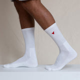 Gerippte Socken mit Logo