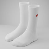 Gerippte Socken mit Logo