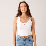 Ripp Top - Geripptes Tanktop - Open Neck